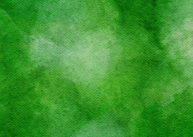 Green watercolor pain on paper texture Beautiful background with stain watercolor