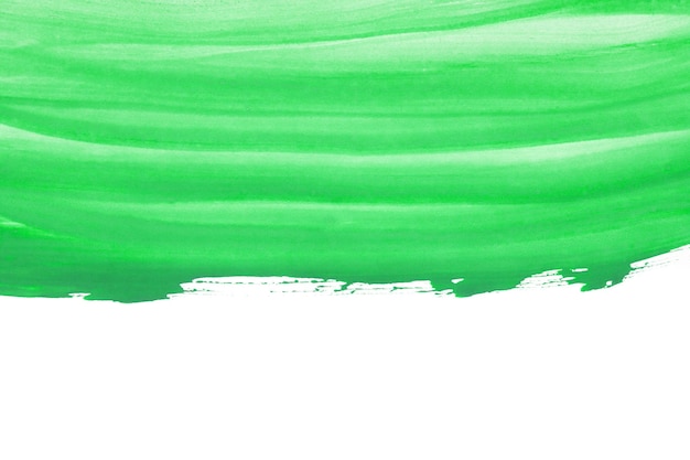 Green watercolor paint isolated on white background green watercolor banner