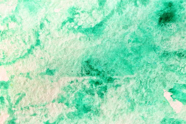 Green watercolor painting close up