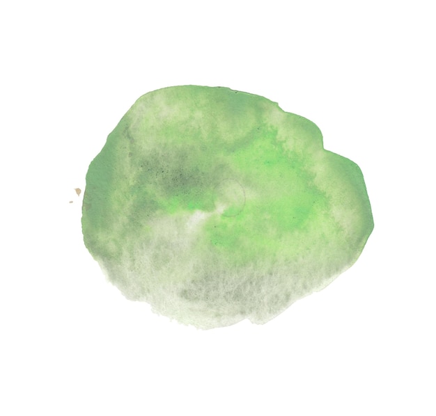 Green watercolor stains