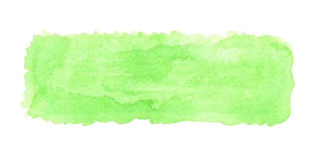 Green watercolor stripe background isolated