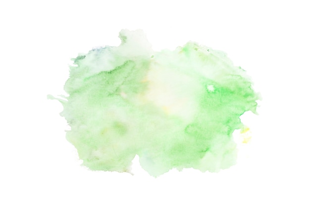 Green watercolor on white background