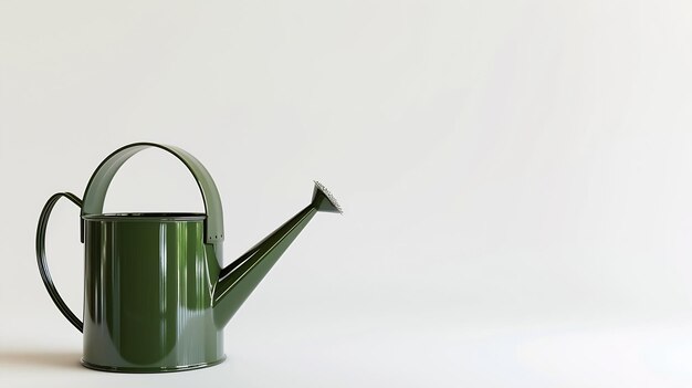 Green watering can for watering plants isolated on white background Generative AI