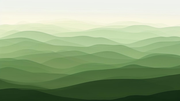 green waves on a green background