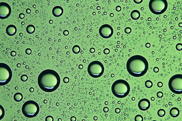 Photo green wet background / raindrops for overlaying on a window, weather, background drops of rain water on a glass transparent