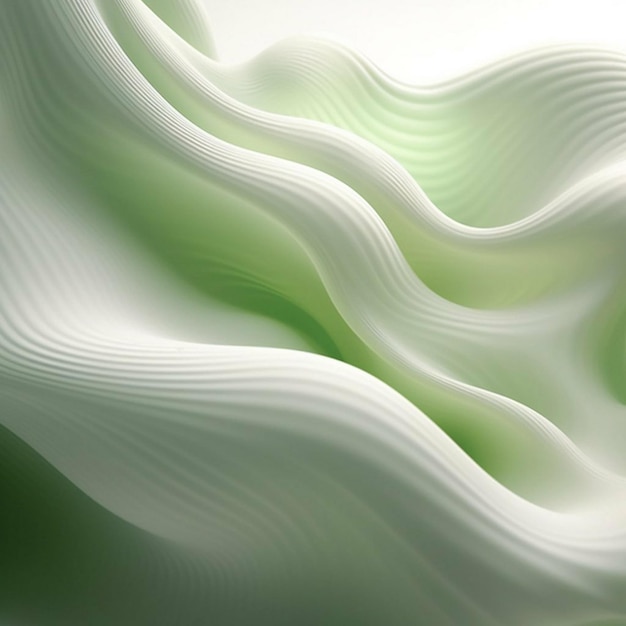 A green and white abstract background with a green and white wave pattern.