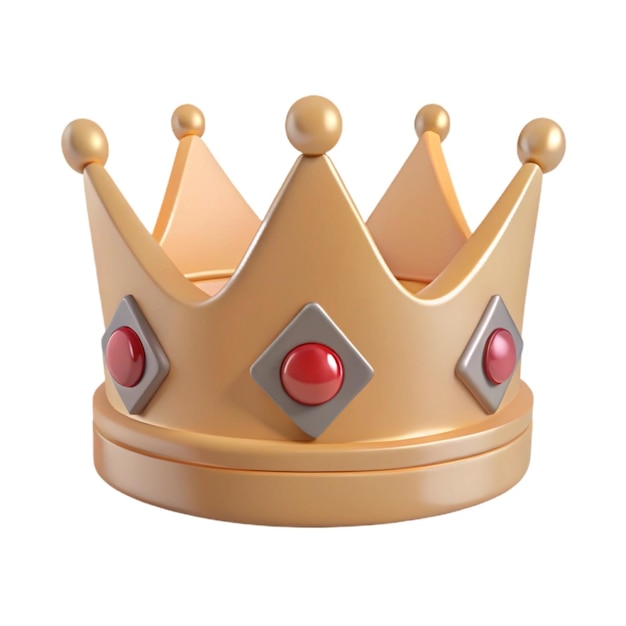 a green and white crown with a diamond on the top