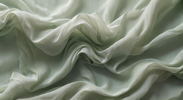 a green and white fabric with a green background