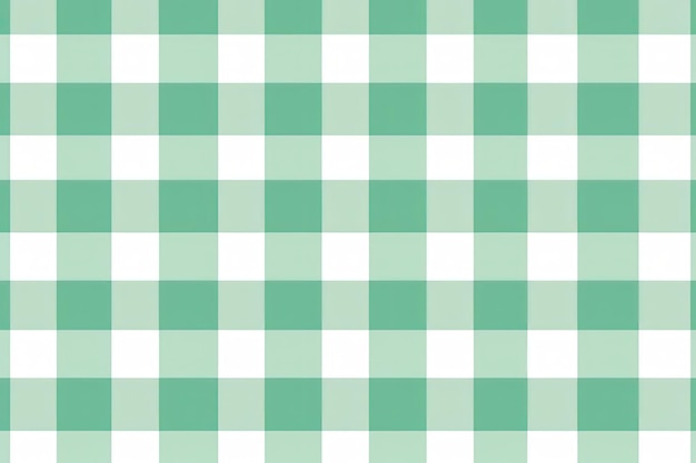 Photo a green and white gingham checkered pattern