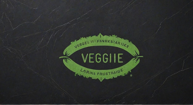 Photo a green and white label that says veggie on it