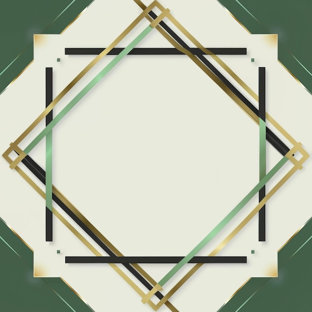 Photo a green and white square with a white border and a square with a green border