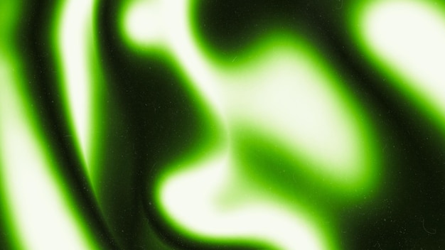 Photo green yellow and black wave gradient grainy background illuminated lines in green acid tones