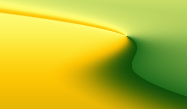 Photo a green and yellow landscape with a line of sand