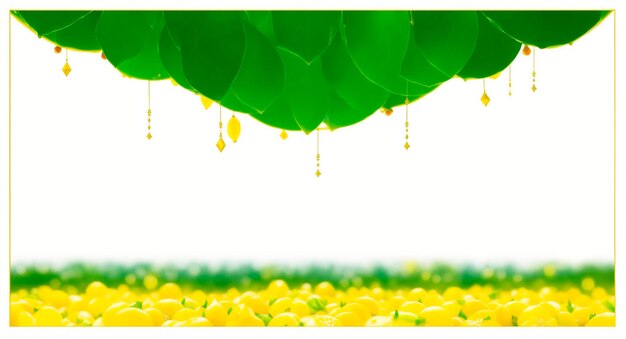 Green yellow nature background banner