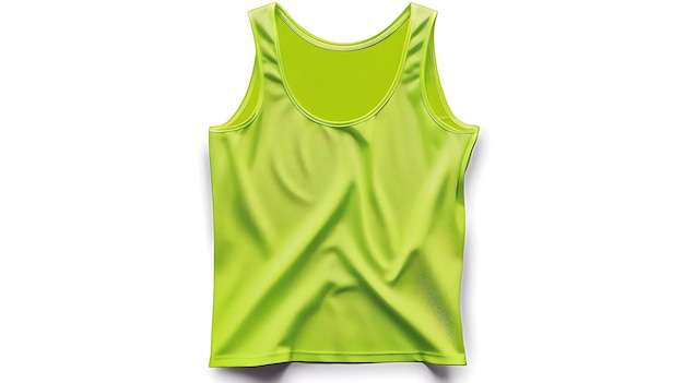 a green and yellow tank top with a pattern of wrinkles