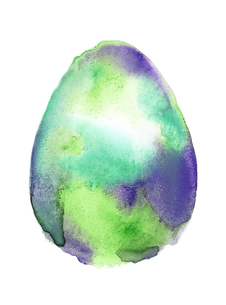 Greenblue Hand drawn watercolor bird eggs illustration collection isolated Easter elements on paper texture Water color egg for holiday spring or watercolour