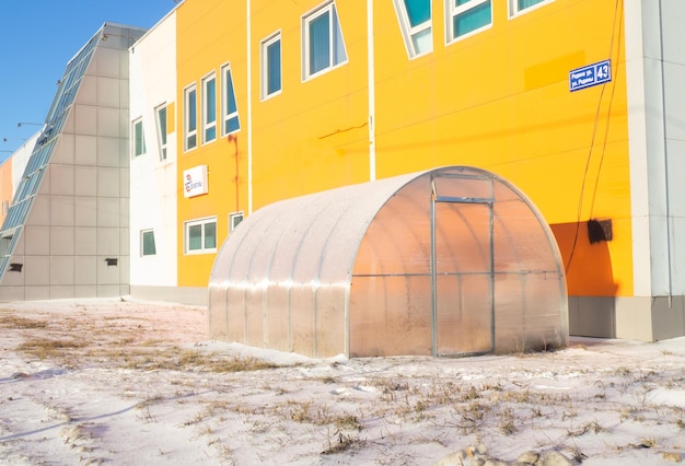 Greenhouse near the warehouse Plant care