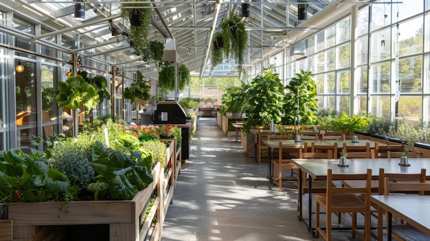 a greenhouse with a plant inside of it