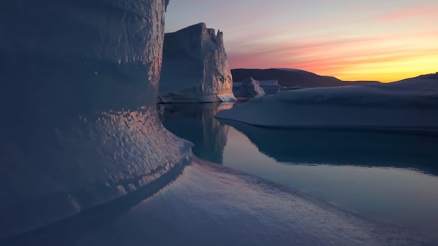 Greenland Iceberg Travel Ocean Snow