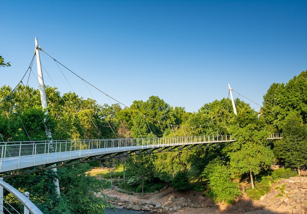 Greenville South Carolina USA The Liberty Bridge at Falls Park