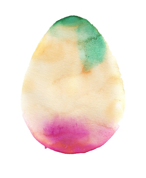 Greenyellowred Hand drawn watercolor bird eggs illustration collection isolated Easter elements on paper texture Water color egg for holiday spring or watercolour