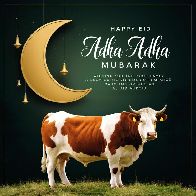 Greeting card for Eid alAdha concept