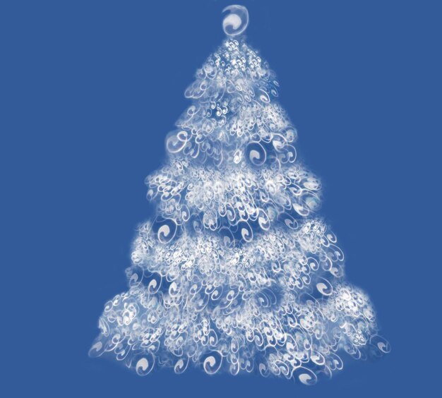 Greeting card with Christmas tree