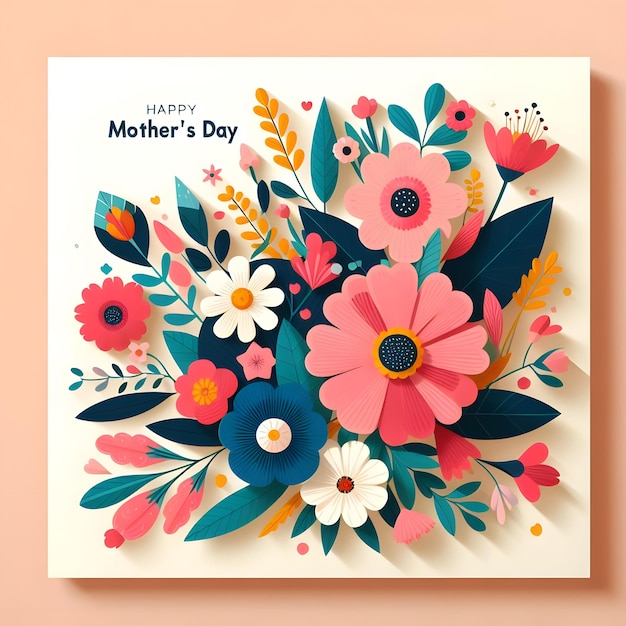 a greeting card with a mother day greetings