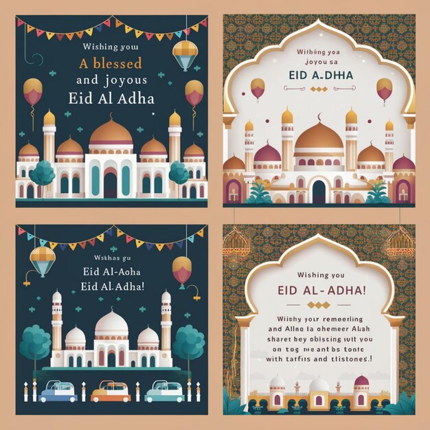 Greeting cards for eid al adha