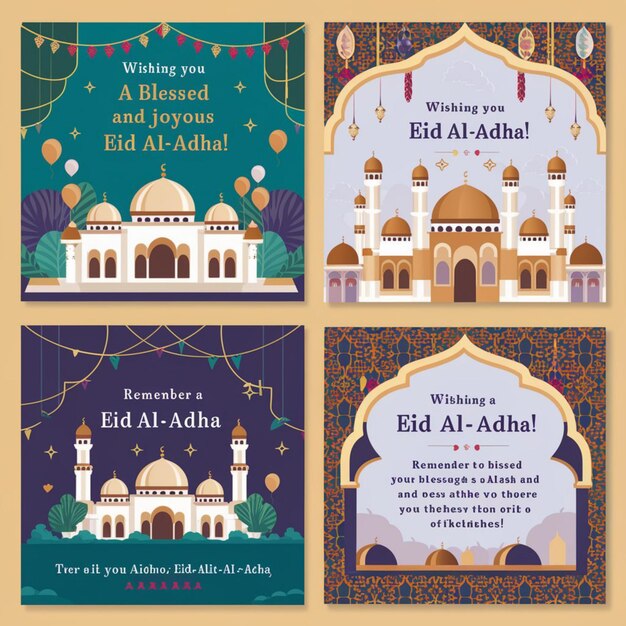 Greeting cards for eid al adha