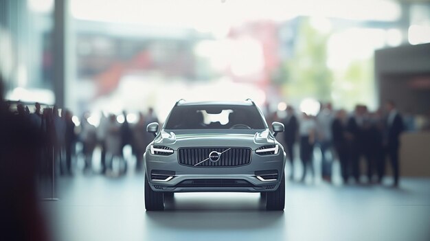 Photo a grey 2025 volvo xc90 car in a bright room