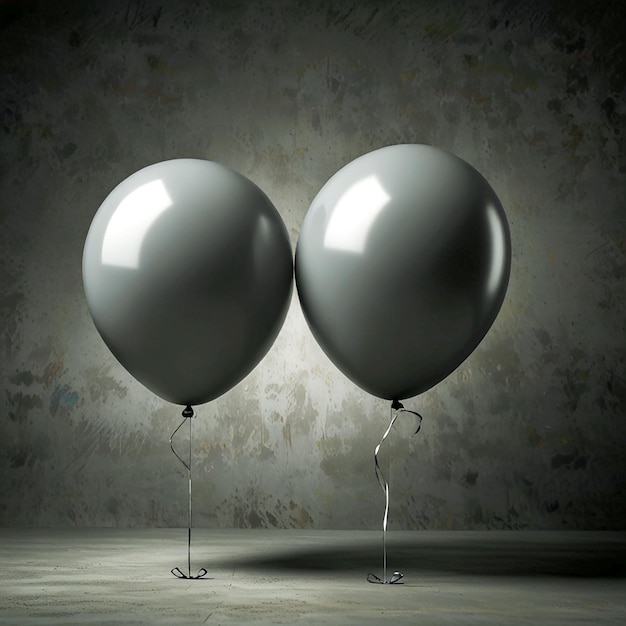 Grey Birthday Balloon