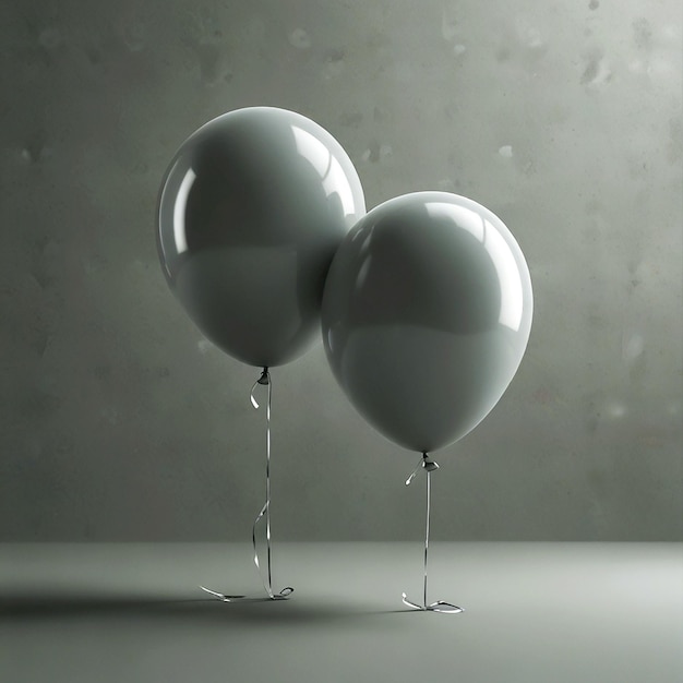 Grey Birthday Balloon