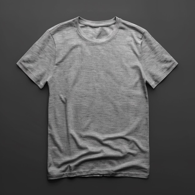 Photo grey color blank tshirt for mockup