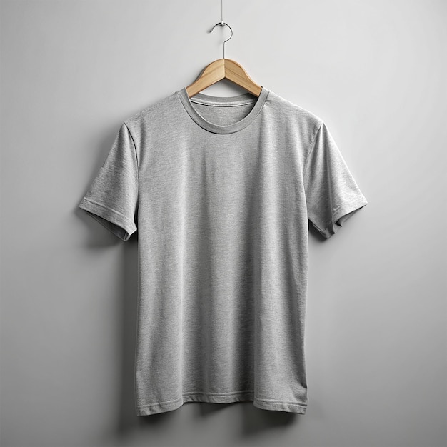 grey colour tshirt mockup wit white background