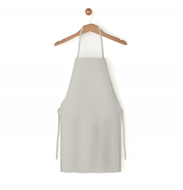 Grey isolated apron