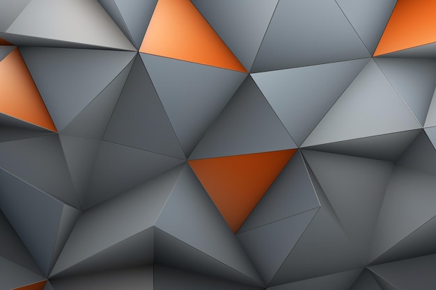 a grey and orange abstract geometric background with a black and orange diamond shaped design