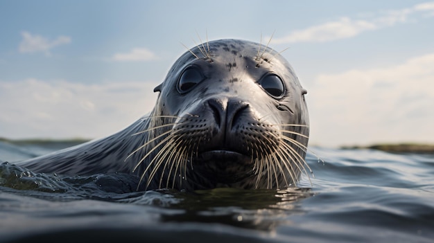 Grey seal in the wild