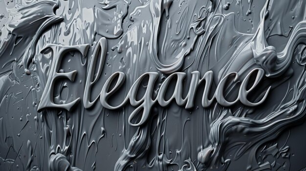 Photo grey slime style and elegant design concept art poster