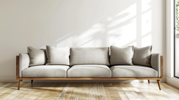 Photo the grey stylish sofa