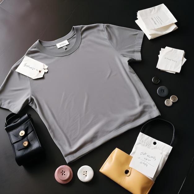 Grey Tshirt ads banner t shirt advertisement mockup commerce