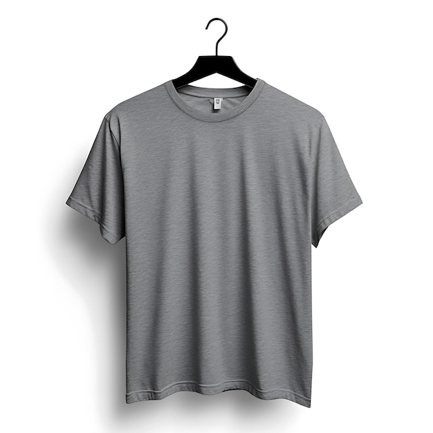 Photo grey tshirt mockup front view