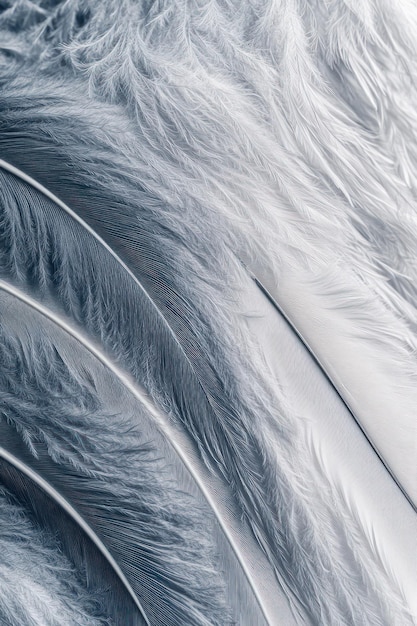 the grey and white fur of the feather