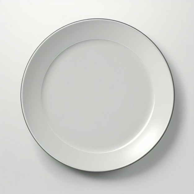 GreyColored Minimalist Plate Vector