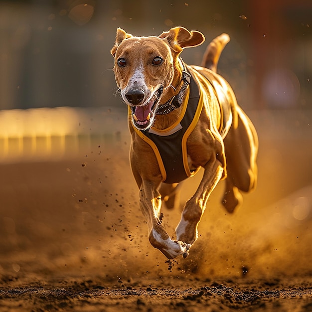 Greyhound Racing on a Track