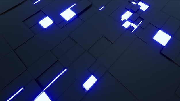 Grid Background Futuristic Electronic Technology Background concept 3d illustration