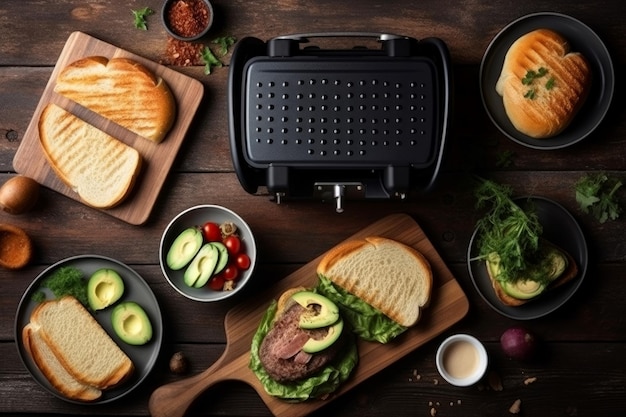 Grill maker sandwiches Generate Ai