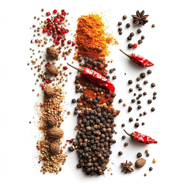 Photo grill spices realistic isolated on a white background