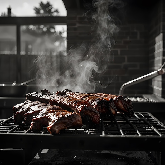 a grill with a grill that has a grill that says smoke on it