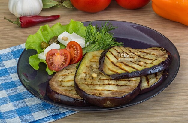 Grilled aubergine